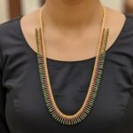 Traditional Gold-Tone Temple Haram Necklace