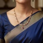 Classic Ruby AD Necklace Set with Drop Pendant