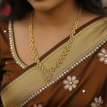 Classic Gold-Tone Heart Motif AD Necklace