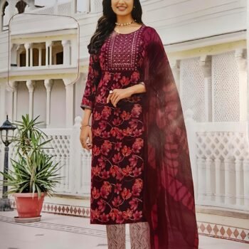 Elegant Readymade Printed Chudidhar Set