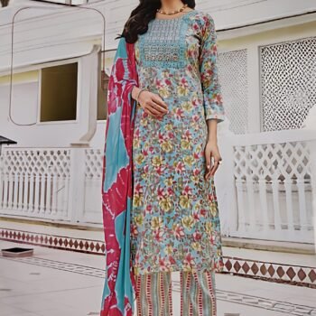 Elegant Readymade Printed Chudidhar Set