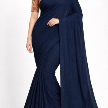 Everyday Wear Cotton Saree with Printed Blouse