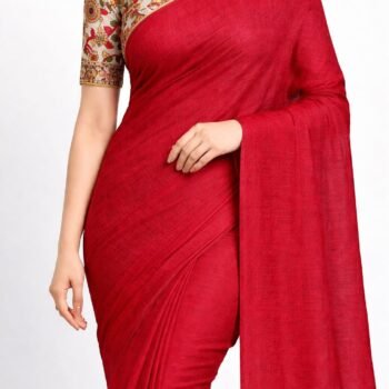 Everyday Wear Cotton Saree with Printed Blouse