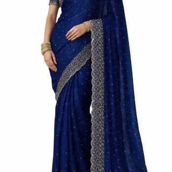 Designer Stone Work Party Wear Saree