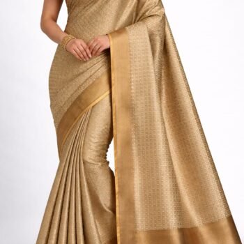 ✨ Elegant Gold Tissue Saree ✨