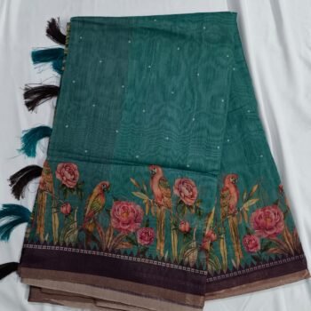 🦜 Cute Parrot Design Saree 🦜