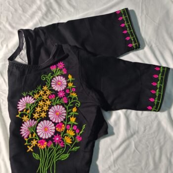 🌸 Chic Prince Cut Blouse with Elegant Embroidery