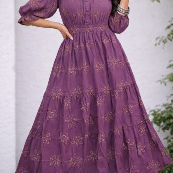 👗 Trendy Cotton Gown – Light, Breezy & Beautiful