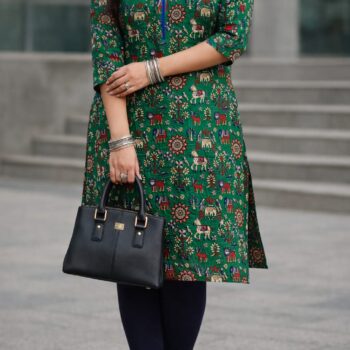 Elegant Kalamkari Cotton Kurta – Timeless Traditional Charm